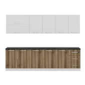 Minar 285 Cm Mutfak Dolabı Beyaz Dore 285-D1 thumbnail 2