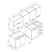 Minar 255 Cm Mutfak Dolabı Beyaz Dore 255-D10 thumbnail 8