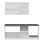 Minar 200 Cm Mutfak Dolabı Beyaz Antrasit 200-A6 thumbnail 2