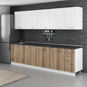 Minar 285 Cm Mutfak Dolabı Beyaz Dore 285-D2 thumbnail 5