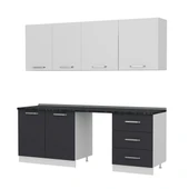 Minar 220 Cm Mutfak Dolabı Beyaz Antrasit 220-A12 thumbnail 6