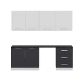 Minar 220 Cm Mutfak Dolabı Beyaz Antrasit 220-A12 thumbnail 4