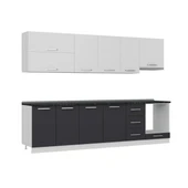 Minar 295 Cm Mutfak Dolabı Beyaz Antrasit 295-A8 thumbnail 3