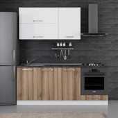 Minar 200 Cm Mutfak Dolabı Beyaz Dore 200-D6 thumbnail 1