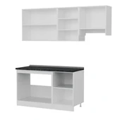 Minar 200 Cm Mutfak Dolabı Beyaz Dore 200-D6 thumbnail 4