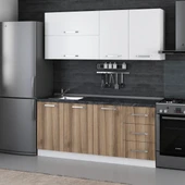 Minar 180 Cm Mutfak Dolabı Beyaz Dore 180-D2 thumbnail 3