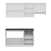 Minar 200 Cm Mutfak Dolabı Beyaz Dore 200-D4 thumbnail 2