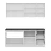 Minar 195 Cm Mutfak Dolabı Beyaz 195-B2 thumbnail 2