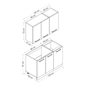 Minar 125 Cm Mutfak Dolabı Beyaz 125-B1 thumbnail 8