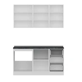 Minar 155 Cm Mutfak Dolabı Beyaz Antrasit 155-A1 thumbnail 2