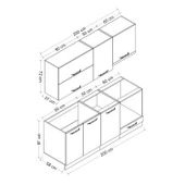 Minar 200 Cm Mutfak Dolabı Beyaz Dore 200-D8 thumbnail 8