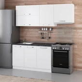 Minar 200 Cm Mutfak Dolabı Beyaz 200-B7 thumbnail 3