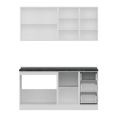 Minar 165 Cm Mutfak Dolabı Beyaz Antrasit 165-A1 thumbnail 2