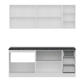 Minar 200 Cm Mutfak Dolabı Beyaz Dore 200-D1 thumbnail 2