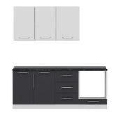 Minar 200 Cm Mutfak Dolabı Beyaz Antrasit 200-A3 thumbnail 6