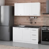 Minar 145 Cm Mutfak Dolabı Beyaz 145-B1 thumbnail 2