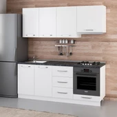 Minar 200 Cm Mutfak Dolabı Beyaz 200-B5 thumbnail 3