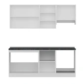 Minar 200 Cm Mutfak Dolabı Beyaz Antrasit 200-A8 thumbnail 2