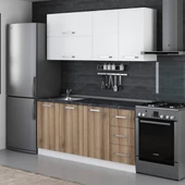 Minar 175 Cm Mutfak Dolabı Beyaz Dore 175-D2 thumbnail 5