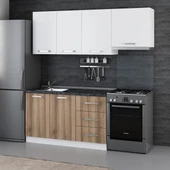 Minar 200 Cm Mutfak Dolabı Beyaz Dore 200-D4 thumbnail 3