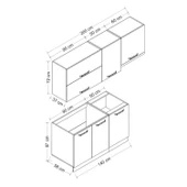 Minar 200 Cm Mutfak Dolabı Beyaz 200-B7 thumbnail 8