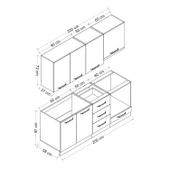 Minar 200 Cm Mutfak Dolabı Beyaz 200-B5 thumbnail 8