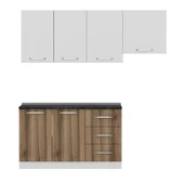 Minar 200 Cm Mutfak Dolabı Beyaz Dore 200-D4 thumbnail 6