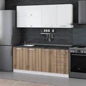 Minar 185 Cm Mutfak Dolabı Beyaz Dore 185-D2 thumbnail 3