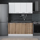 Minar 160 Cm Mutfak Dolabı Beyaz Dore 160-D1 thumbnail 1