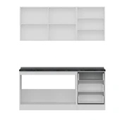 Minar 180 Cm Mutfak Dolabı Beyaz Dore 180-D1 thumbnail 2