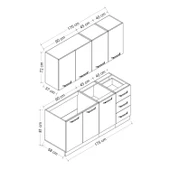 Minar 175 Cm Mutfak Dolabı Beyaz 175-B1 thumbnail 8