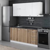 Minar 180 Cm Mutfak Dolabı Beyaz Dore 180-D2 thumbnail 5