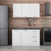 Minar 140 Cm Mutfak Dolabı Beyaz 140-B1 thumbnail 1