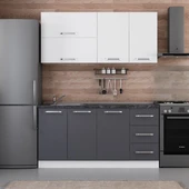 Minar 165 Cm Mutfak Dolabı Beyaz Antrasit 165-A2 - 1