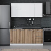 Minar 165 Cm Mutfak Dolabı Beyaz Dore 165-D2 thumbnail 1