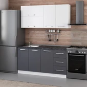 Minar 160 Cm Mutfak Dolabı Beyaz Antrasit 160-A2 thumbnail 3