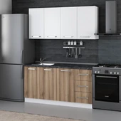 Minar 160 Cm Mutfak Dolabı Beyaz Dore 160-D1 thumbnail 3