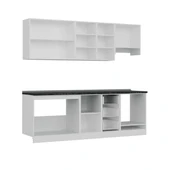 Minar 235 Cm Mutfak Dolabı Beyaz Dore 235-D8 thumbnail 7