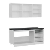 Minar 180 Cm Mutfak Dolabı Beyaz Antrasit 180-A1 thumbnail 7