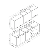 Minar 235 Cm Mutfak Dolabı Beyaz 235-B5 thumbnail 8