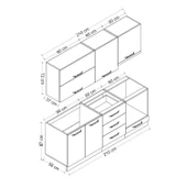 Minar 210 Cm Mutfak Dolabı Beyaz Dore 210-D5 thumbnail 8