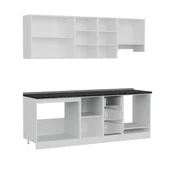 Minar 225 Cm Mutfak Dolabı Beyaz Antrasit 225-A5 thumbnail 7