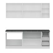 Minar 210 Cm Mutfak Dolabı Beyaz Antrasit 210-A2 thumbnail 2