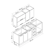 Minar 220 Cm Mutfak Dolabı Beyaz 220-B7 thumbnail 8