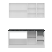 Minar 175 Cm Mutfak Dolabı Beyaz Antrasit 175-A2 - 2