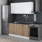 Minar 165 Cm Mutfak Dolabı Beyaz Dore 165-D1 thumbnail 5