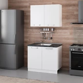 Minar 100 Cm Mutfak Dolabı Beyaz 100-B2 thumbnail 3