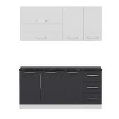 Minar 175 Cm Mutfak Dolabı Beyaz Antrasit 175-A2 - 6