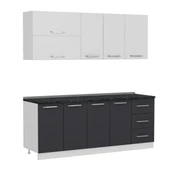 Minar 205 Cm Mutfak Dolabı Beyaz Antrasit 205-A2 thumbnail 6