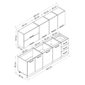 Minar 245 Cm Mutfak Dolabı Beyaz 245-B2 thumbnail 8